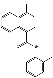 4-fluoro-N-(2-methylphenyl)naphthalene-1-carboxamide Struktur