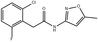 2-(2-chloro-6-fluorophenyl)-N-(5-methyl-1,2-oxazol-3-yl)acetamide Struktur