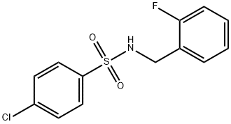 4-chloro-N-[(2-fluorophenyl)methyl]benzenesulfonamide Struktur