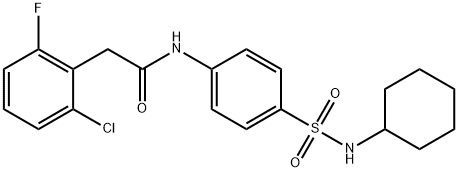 2-(2-chloro-6-fluorophenyl)-N-[4-(cyclohexylsulfamoyl)phenyl]acetamide Struktur