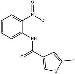 5-methyl-N-(2-nitrophenyl)thiophene-3-carboxamide Struktur