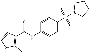 2-methyl-N-(4-pyrrolidin-1-ylsulfonylphenyl)furan-3-carboxamide Struktur