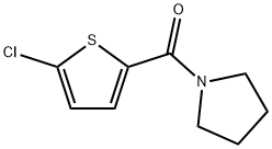 (5-chlorothiophen-2-yl)-pyrrolidin-1-ylmethanone Struktur