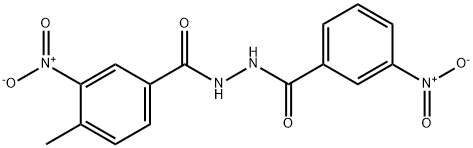 4-methyl-3-nitro-N'-(3-nitrobenzoyl)benzohydrazide Struktur