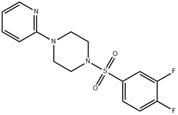 1-(3,4-difluorophenyl)sulfonyl-4-pyridin-2-ylpiperazine Struktur