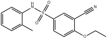 3-cyano-4-ethoxy-N-(2-methylphenyl)benzenesulfonamide Struktur