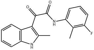 N-(3-fluoro-2-methylphenyl)-2-(2-methyl-1H-indol-3-yl)-2-oxoacetamide Struktur