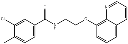 3-chloro-4-methyl-N-(2-quinolin-8-yloxyethyl)benzamide Struktur