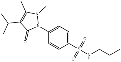 4-(2,3-dimethyl-5-oxo-4-propan-2-ylpyrazol-1-yl)-N-propylbenzenesulfonamide Struktur