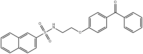 N-[2-(4-benzoylphenoxy)ethyl]naphthalene-2-sulfonamide Struktur