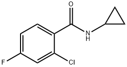 2-chloro-N-cyclopropyl-4-fluorobenzamide Struktur