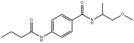 4-(butanoylamino)-N-(1-methoxypropan-2-yl)benzamide Struktur