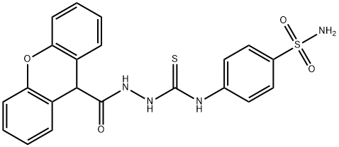 1-(4-sulfamoylphenyl)-3-(9H-xanthene-9-carbonylamino)thiourea Struktur