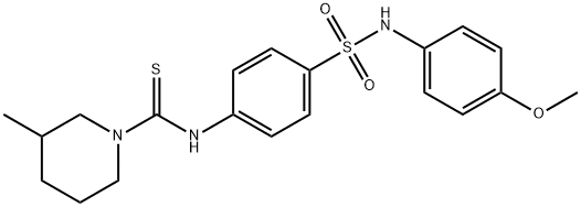 N-[4-[(4-methoxyphenyl)sulfamoyl]phenyl]-3-methylpiperidine-1-carbothioamide Struktur