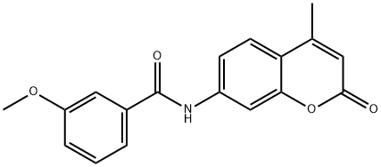 3-methoxy-N-(4-methyl-2-oxochromen-7-yl)benzamide Struktur