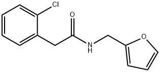 2-(2-chlorophenyl)-N-(furan-2-ylmethyl)acetamide Struktur