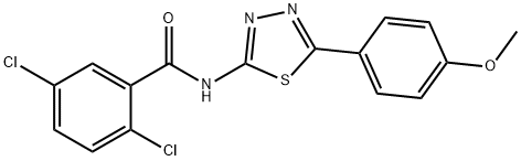 2,5-dichloro-N-[5-(4-methoxyphenyl)-1,3,4-thiadiazol-2-yl]benzamide Struktur