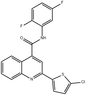 2-(5-chlorothiophen-2-yl)-N-(2,5-difluorophenyl)quinoline-4-carboxamide Struktur