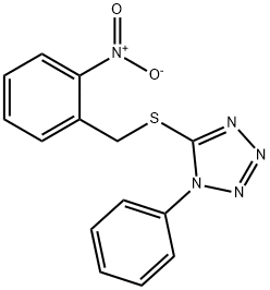 5-[(2-nitrophenyl)methylsulfanyl]-1-phenyltetrazole Struktur