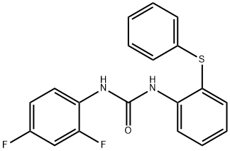 1-(2,4-difluorophenyl)-3-(2-phenylsulfanylphenyl)urea Struktur