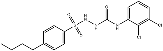 1-[(4-butylphenyl)sulfonylamino]-3-(2,3-dichlorophenyl)urea Struktur