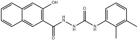 1-(2,3-dimethylphenyl)-3-[(3-hydroxynaphthalene-2-carbonyl)amino]urea Struktur