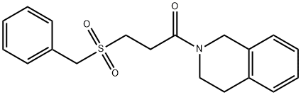 3-benzylsulfonyl-1-(3,4-dihydro-1H-isoquinolin-2-yl)propan-1-one Struktur