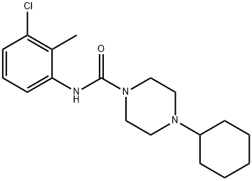 N-(3-chloro-2-methylphenyl)-4-cyclohexylpiperazine-1-carboxamide Structure