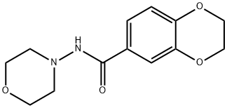 N-morpholin-4-yl-2,3-dihydro-1,4-benzodioxine-6-carboxamide Struktur