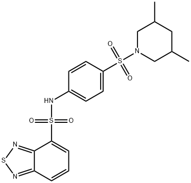 N-[4-(3,5-dimethylpiperidin-1-yl)sulfonylphenyl]-2,1,3-benzothiadiazole-4-sulfonamide Struktur