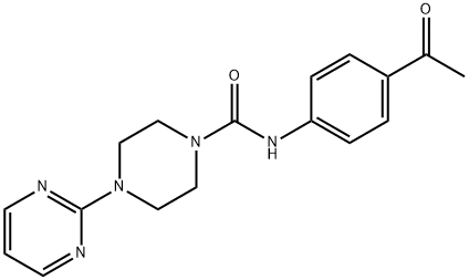 N-(4-acetylphenyl)-4-pyrimidin-2-ylpiperazine-1-carboxamide Struktur