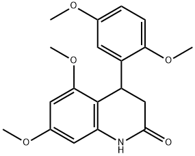 4-(2,5-dimethoxyphenyl)-5,7-dimethoxy-3,4-dihydro-1H-quinolin-2-one Struktur