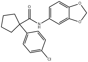 N-(1,3-benzodioxol-5-yl)-1-(4-chlorophenyl)cyclopentane-1-carboxamide Struktur