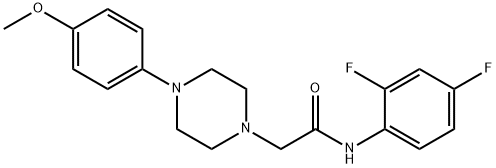 N-(2,4-difluorophenyl)-2-[4-(4-methoxyphenyl)piperazin-1-yl]acetamide Struktur