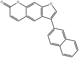 3-naphthalen-2-ylfuro[3,2-g]chromen-7-one Struktur