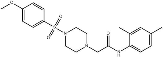 N-(2,4-dimethylphenyl)-2-[4-(4-methoxyphenyl)sulfonylpiperazin-1-yl]acetamide Struktur