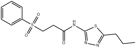 3-(benzenesulfonyl)-N-(5-propyl-1,3,4-thiadiazol-2-yl)propanamide Struktur