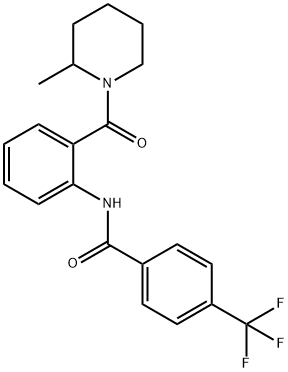 N-[2-(2-methylpiperidine-1-carbonyl)phenyl]-4-(trifluoromethyl)benzamide Struktur