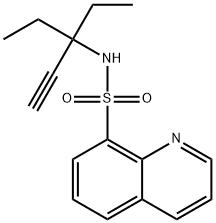 N-(3-ethylpent-1-yn-3-yl)quinoline-8-sulfonamide Struktur