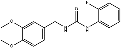 1-[(3,4-dimethoxyphenyl)methyl]-3-(2-fluorophenyl)urea Struktur