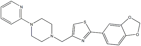 2-(1,3-benzodioxol-5-yl)-4-[(4-pyridin-2-ylpiperazin-1-yl)methyl]-1,3-thiazole Struktur