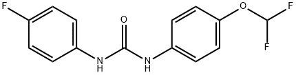 1-[4-(difluoromethoxy)phenyl]-3-(4-fluorophenyl)urea Struktur