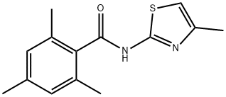 2,4,6-trimethyl-N-(4-methyl-1,3-thiazol-2-yl)benzamide Struktur