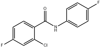 2-chloro-4-fluoro-N-(4-fluorophenyl)benzamide Struktur