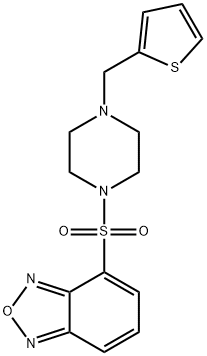 4-[4-(thiophen-2-ylmethyl)piperazin-1-yl]sulfonyl-2,1,3-benzoxadiazole Struktur