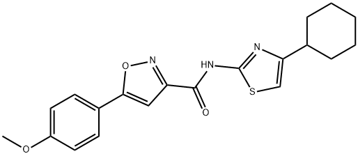 N-(4-cyclohexyl-1,3-thiazol-2-yl)-5-(4-methoxyphenyl)-1,2-oxazole-3-carboxamide Struktur