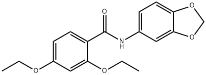 N-(1,3-benzodioxol-5-yl)-2,4-diethoxybenzamide Struktur