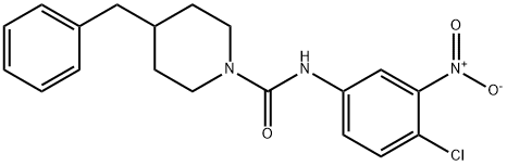 4-benzyl-N-(4-chloro-3-nitrophenyl)piperidine-1-carboxamide Struktur