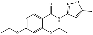 2,4-diethoxy-N-(5-methyl-1,2-oxazol-3-yl)benzamide Struktur