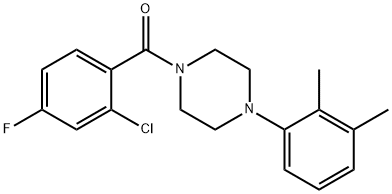 (2-chloro-4-fluorophenyl)-[4-(2,3-dimethylphenyl)piperazin-1-yl]methanone Struktur